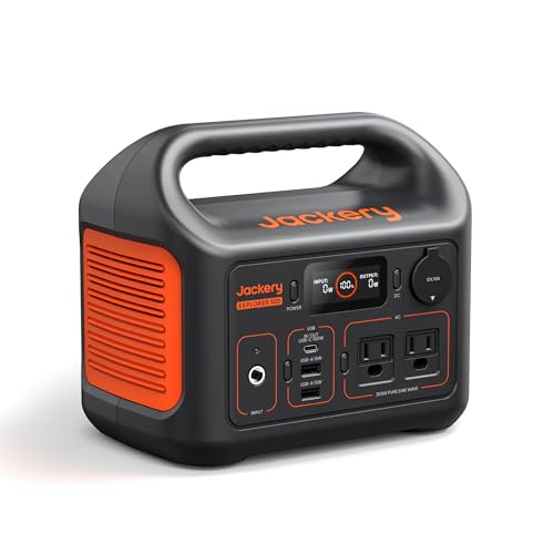 Jackery Portable Power Station Explorer 300, 292Wh Backup LiFePO4 Battery, Solar Generator for Outdoors Camping Travel Hunting Blackout (Solar Panel Optional)