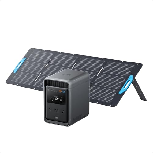 Anker SOLIX S2000 Portable Power Station with 400W Solar Panel, 1,500W (3,000W Peak) Solar Generator, Up to 35-Hour Fridge Backup, 2,010Wh LFP Battery for Power Outages, and Camping