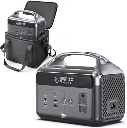 DaranEner 300W Portable Power Station, 192Wh LiFePO4 Solar Generator (600W Surge), 2H Fast Charging Power Bank w/ 2 AC Outlets, PD 60W, LED Light for Camping, Home Emergency, Power Outage, RV