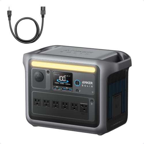 Anker SOLIX C1000 Portable Power Station, 1800W (Peak 2400W) Solar Generator, Full Charge in 58 Min, 1056wh LiFePO4 Battery for Home Backup, Power Outages, and Outdoor Camping (Optional Solar Panel)