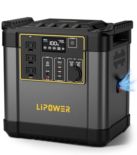 Lipower 2400W Portable Power Station, 2150Wh Solar Generators for Home Use