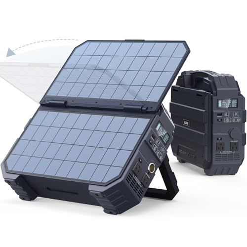 BLAVOR 1600W Solar Generator, 1024Wh Power Station with Built-In 40W Panel | LiFePO4 battery, 3200W peak output, 100W USB-C, portable generator for emergency home backup, camping, RVs and power outages