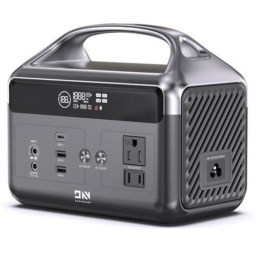 DaranEner 300W Portable Power Station, 192Wh LiFePO4 Solar Generator (600W Surge), 2H Fast Charging Power Bank w/ 2 AC Outlets, PD 60W, LED Light for Camping, Home Emergency, Power Outage, RV