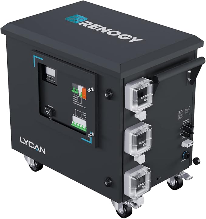 Renogy Solar Generator LiFePO4 Battery, 4.8kWh Expandable Power Station 3500W AC Output, IP55 Portable Deep Cycles Lithium Battery for Home Backup Emergency Off-Grid RV Camping, Ly - Our recommended configuration for best results