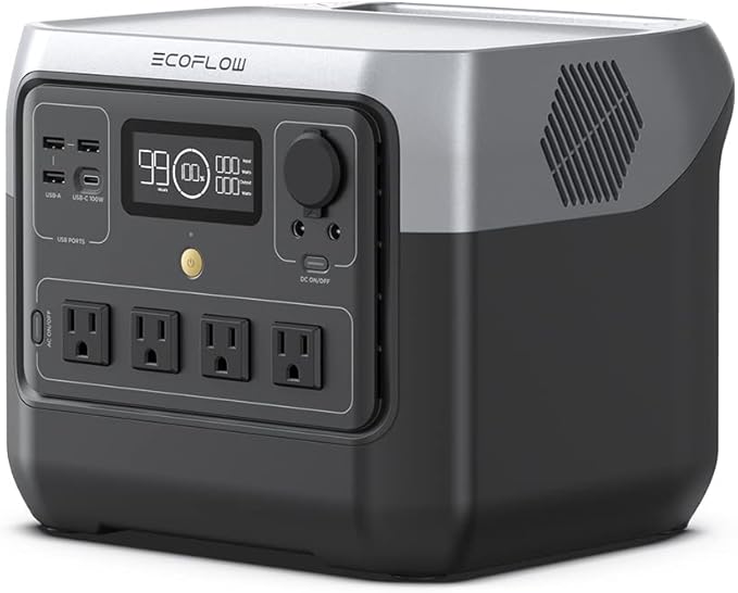 EF ECOFLOW Portable Power Station RIVER 2 Pro, 768Wh LiFePO4 Battery, 70 Min Fast Charging, 4X800W (X-Boost 1600W) AC Outlets, Solar Generator for Outdoor Camping/RVs/Home Use Blac