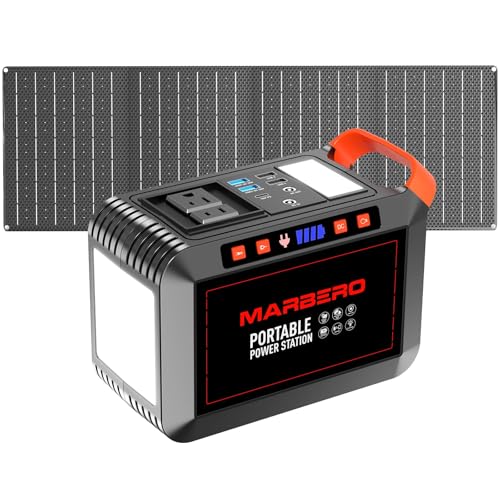 MARBERO 148Wh Solar Generator with Panels Included Solar Panel Kit 40W