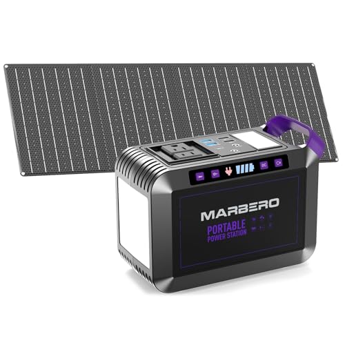 MARBERO 172Wh Solar Generator with Panels Included Solar Panel Kit 40W