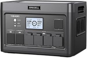 Portable Power Station 2400W, 1843.2Wh LiFePO4 Solar Generator UPS Home Battery Backup Pow