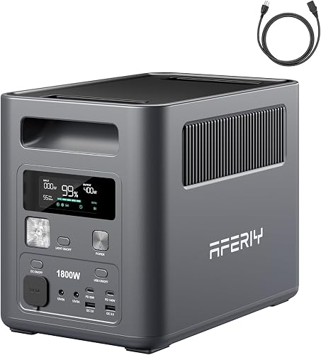 AFERIY Portable Power Station, 1024Wh LiFePO4 Solar Generator, 1800W(P — Build quality and design details up close