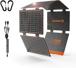 FlexSolar 60W Portable Solar Panels Chargers with PD3.0 USB-C,QC3.0 USB-A and DC Outputs F
