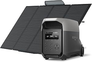 EF ECOFLOW Delta 3 Ultra Portable Power Station with 400W Solar Panel, 3072Wh LiFePO4 Batt