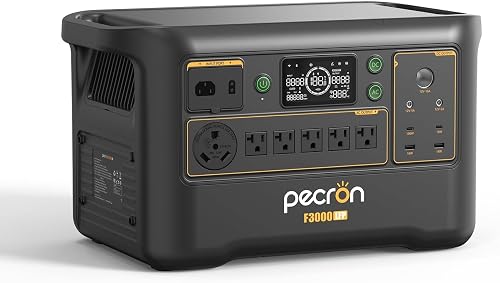 PECRON Portable Power Station F3000LFP, 3072Wh Solar Generator, 3600W — Our recommended configuration for best results