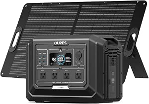 OUPES 2000W Solar Generator with Panels Included, 36Min Fast Charge, 1024Wh LiFePO4 Portab
