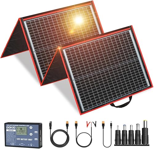 DOKIO 150W Portable Foldable Solar Panel Kit, Compact 21x20in Design 7 — Durability testing under extreme conditions