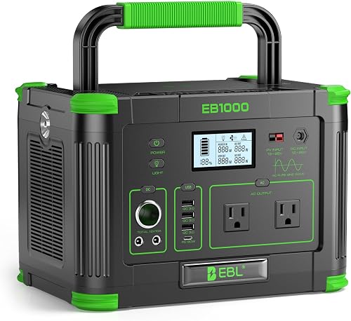 EBL Portable Power Station 1000W Solar Generator 999Wh Fast Charging B — Build quality and design details up close