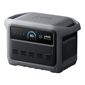Anker SOLIX C1000 Gen 2 Portable Power Station, 2,000W (Peak 3,000W) Solar Generator, Full