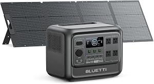 BLUETTI Elite 100 V2 Solar Generator with 200W Solar Panel (Ships Separately), Portable Po