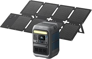 Anker Solar Generator SOLIX C300 with 60W Solar Panel, 288Wh Portable Power Station, 300W 