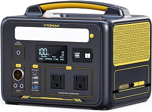 VTOMAN Jump 600X Portable Power Station 600W (Surge 1200W), 299Wh LiFePO4 Battery Solar Ge