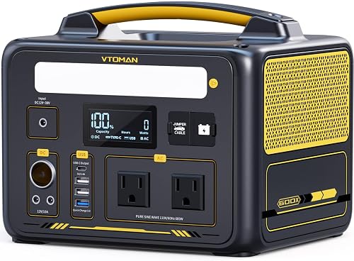 VTOMAN Jump 600X Portable Power Station 600W (Surge 1200W), 299Wh LiFe — Build quality and design details up close