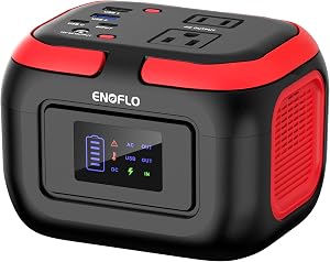 ENOFLO Portable Power Station, 97.68Wh Solar Generator, Lithium Battery Power with 110V AC