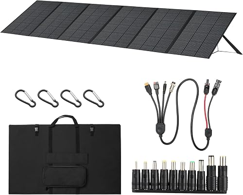 600W Portable Solar Panel, 48V Foldable Solar Panel 25% High Efficienc — Build quality and design details up close