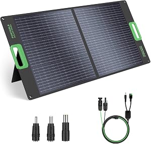 100W Portable Solar Panel for Power Station Generator, 20V Foldable Solar Cell Solar Charg