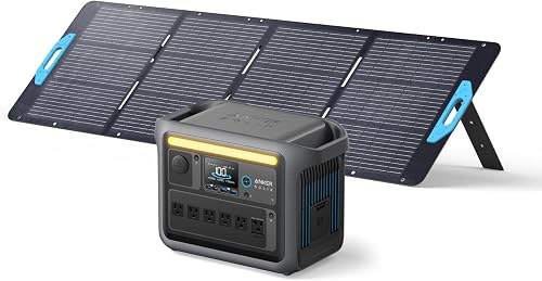 Anker SOLIX C1000 Portable Power Station with 200W Solar Panel, 1800W — Our recommended configuration for best results