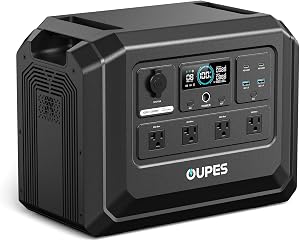 OUPES Mega 1 Lite Portable Power Station 1024Wh, 2000W AC Outlets (4500W Peak), LiFePO4 Ba