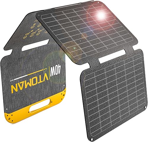 VTOMAN 40W Solar Panel Foldable Portable Small Solar Panel Charger wit — Real-world performance testing in action