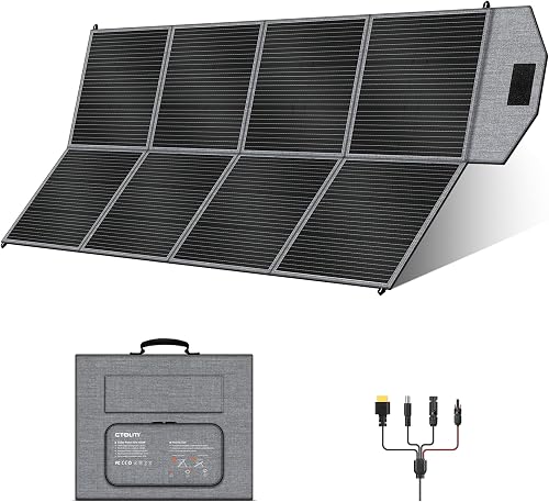 400W Portable Solar Panel, Camping Essentials Foldable Solar Panels Ch — Our hands-on testing setup for jackery explorer 100 plus 